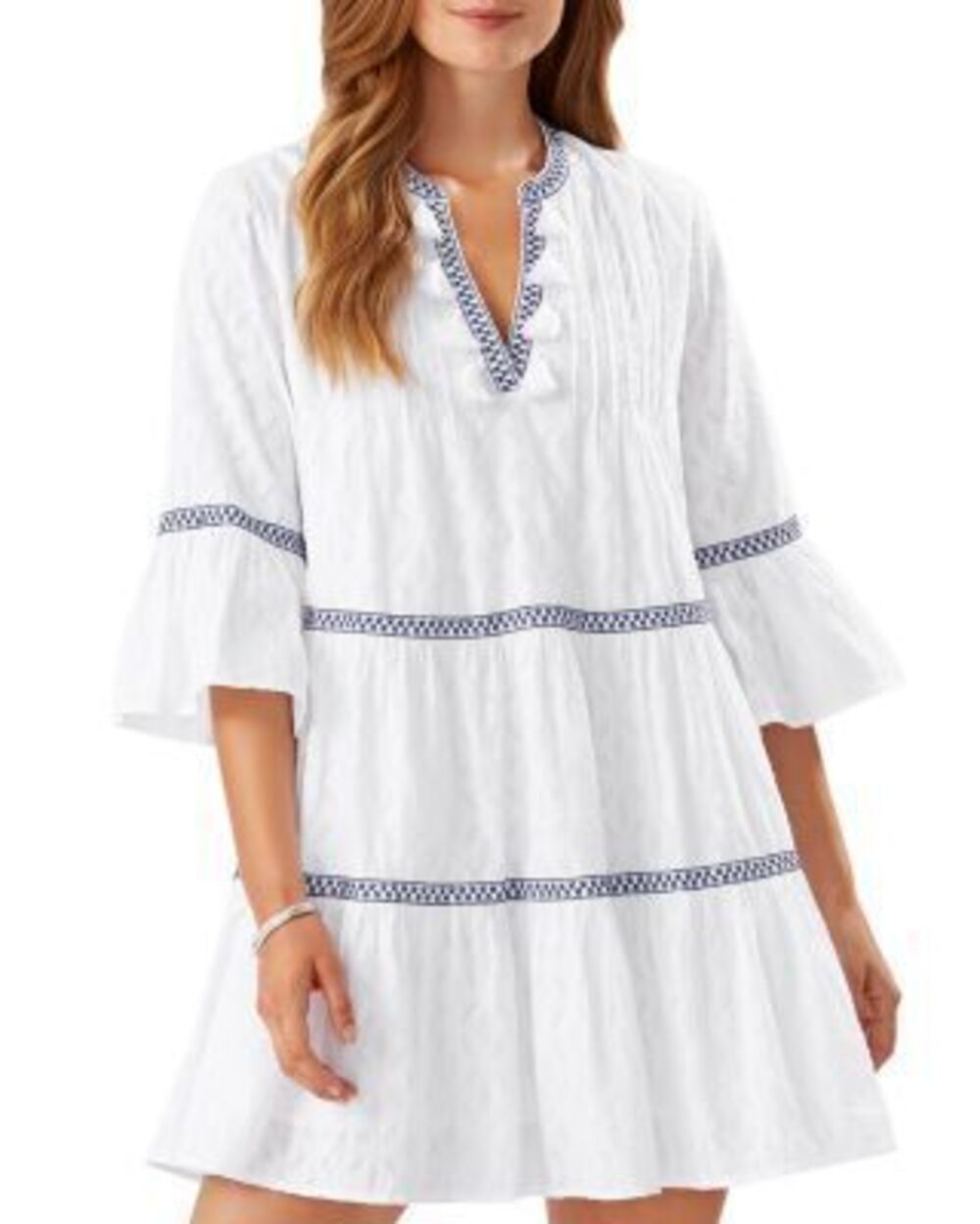 Tommy Bahama Women's White Embroidered Cover-Up Dress in White XS NWT - Picture 2 of 4